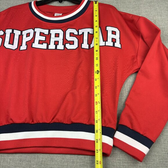 Kitty Kat Red Superstar Womens Sweatshirt Size Medium Cotton & Polyester. - Picture 6 of 12